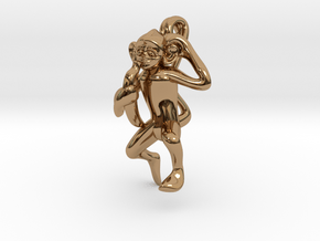3D-Monkeys 149 in Polished Brass