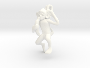 3D-Monkeys 149 in White Processed Versatile Plastic