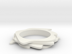 Neo Abstarct Bracelet in White Natural Versatile Plastic