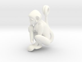 3D-Monkeys 151 in White Processed Versatile Plastic