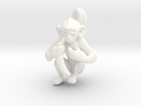 3D-Monkeys 153 in White Processed Versatile Plastic