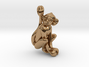 3D-Monkeys 154 in Polished Brass