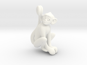 3D-Monkeys 154 in White Processed Versatile Plastic