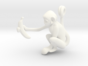 3D-Monkeys 155 in White Processed Versatile Plastic