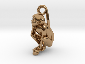 3D-Monkeys 158 in Polished Brass