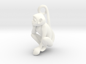 3D-Monkeys 158 in White Processed Versatile Plastic