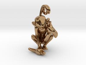 3D-Monkeys 159 in Polished Brass