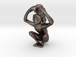 3D-Monkeys 160 in Polished Bronzed Silver Steel