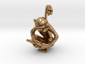 3D-Monkeys 161 in Polished Brass