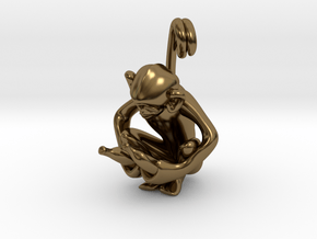 3D-Monkeys 161 in Polished Bronze