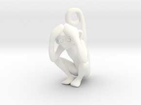 3D-Monkeys 163 in White Processed Versatile Plastic