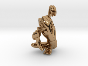 3D-Monkeys 165 in Polished Brass