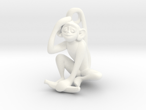 3D-Monkeys 166 in White Processed Versatile Plastic