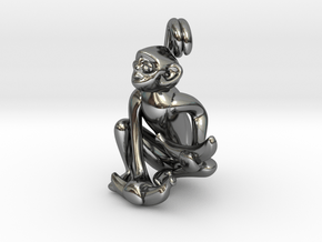 3D-Monkeys 168 in Fine Detail Polished Silver