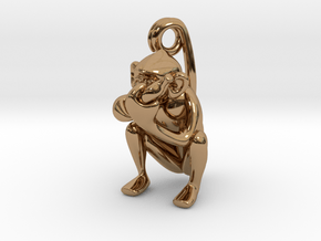 3D-Monkeys 170 in Polished Brass