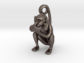 3D-Monkeys 170 in Polished Bronzed Silver Steel