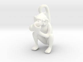 3D-Monkeys 170 in White Processed Versatile Plastic