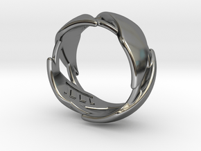 US16 Ring III in Fine Detail Polished Silver
