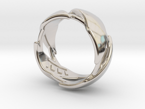 US16 Ring III in Rhodium Plated Brass