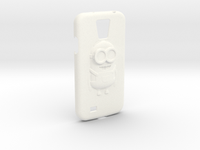 Galaxy S4 Minion Phone case in White Processed Versatile Plastic