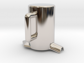 Times merge Cup in Rhodium Plated Brass