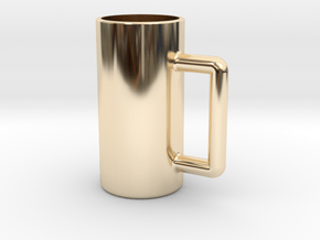 Excessive drinking cup in 14k Gold Plated Brass