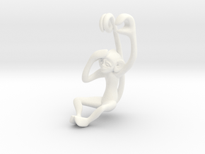 3D-Monkeys 172 in White Processed Versatile Plastic