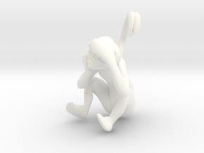 3D-Monkeys 177 in White Processed Versatile Plastic