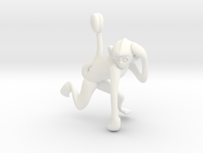3D-Monkeys 178 in White Processed Versatile Plastic