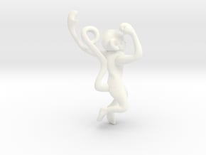 3D-Monkeys 182 in White Processed Versatile Plastic