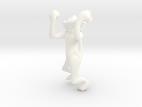 3D-Monkeys 184 in White Processed Versatile Plastic