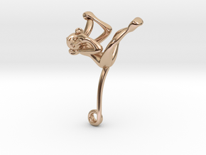 3D-Monkeys 186 in 14k Rose Gold Plated Brass