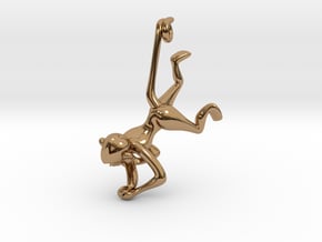 3D-Monkeys 191 in Polished Brass