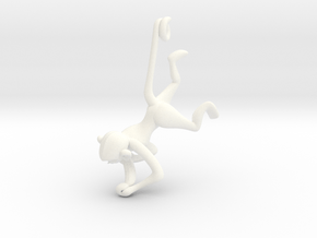 3D-Monkeys 191 in White Processed Versatile Plastic