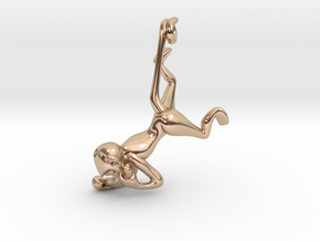 3D-Monkeys 192 in 14k Rose Gold Plated Brass