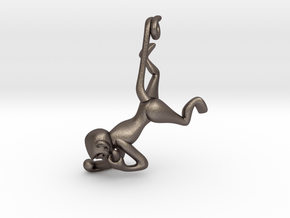 3D-Monkeys 192 in Polished Bronzed Silver Steel