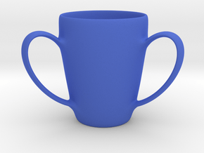 Coffee mug #2 - 3 Handles in Blue Processed Versatile Plastic