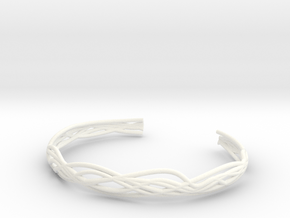 Branch Cuff in White Processed Versatile Plastic
