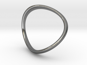 Ring Wave light   t 8   18mm in Fine Detail Polished Silver
