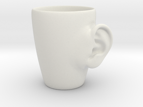 Coffee mug #3 - Real ear in White Natural Versatile Plastic
