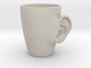 Coffee mug #3 XL - Real ear in Natural Sandstone