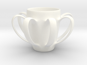 Coffee mug #4 - Many Handles in White Processed Versatile Plastic
