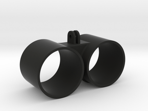 Twin 52mm Gauge Holder compatible with GoPro Mount in Black Natural Versatile Plastic
