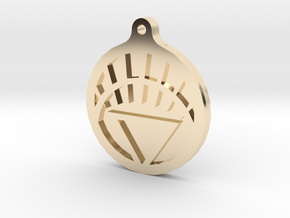 White Lantern Key Chain in 14k Gold Plated Brass