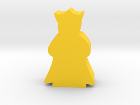 Game Piece, Queen with cape in Yellow Processed Versatile Plastic