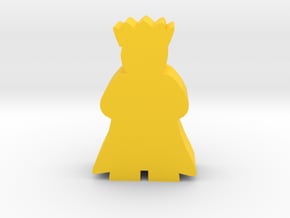 Game Piece, King with cape in Yellow Processed Versatile Plastic