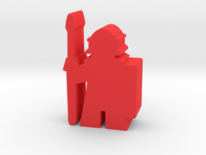 Game Piece, Roman Soldier in Red Processed Versatile Plastic
