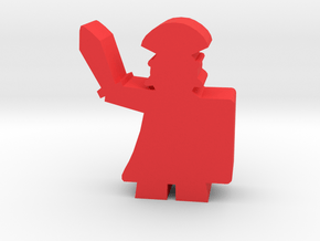 Game Piece, Roman Centurion in Red Processed Versatile Plastic