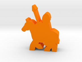 Game Piece, Mounted Spearman in Orange Processed Versatile Plastic