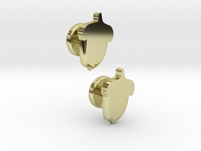 Acorn Cufflinks in 18k Gold Plated Brass